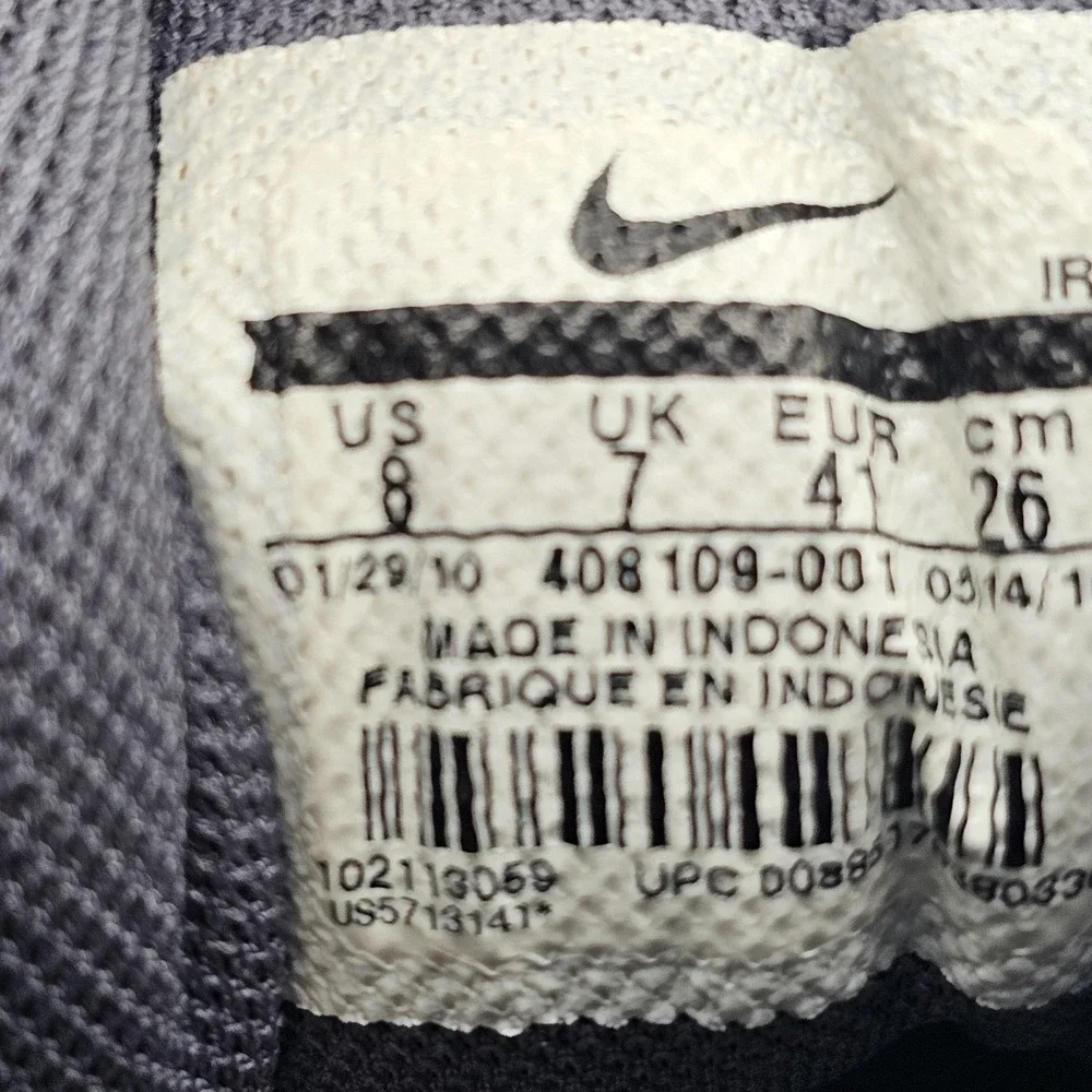 Nike Air Shoes‎ Mens Size 8 Gray Mesh Low Top Running Sneakers 408109-001
